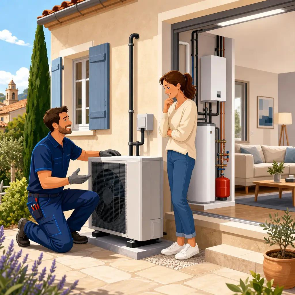 Installation pompe &agrave; chaleur &agrave; carpentras pour maison avec unit&eacute; ext&eacute;rieure performante